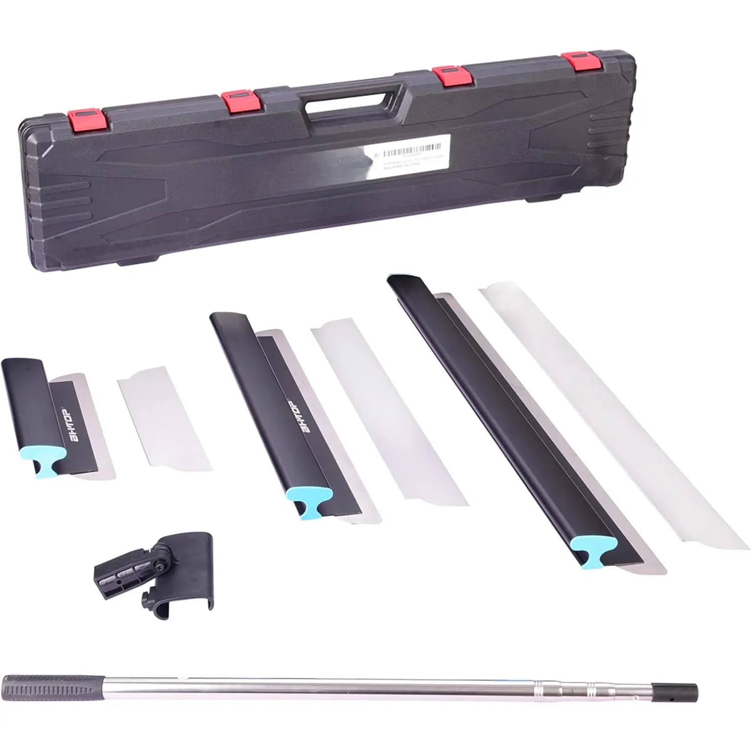 Drywall Tools Skimming  with Extension Handle - 12", 20" & 32"  with 2 Pack 0.3 mm , Construction Tools End Caps, Wall-Board with Outer Box in Black