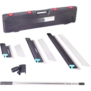 Drywall Tools Skimming  with Extension Handle - 12", 20" & 32"  with 2 Pack 0.3 mm , Construction Tools End Caps, Wall-Board with Outer Box in Black