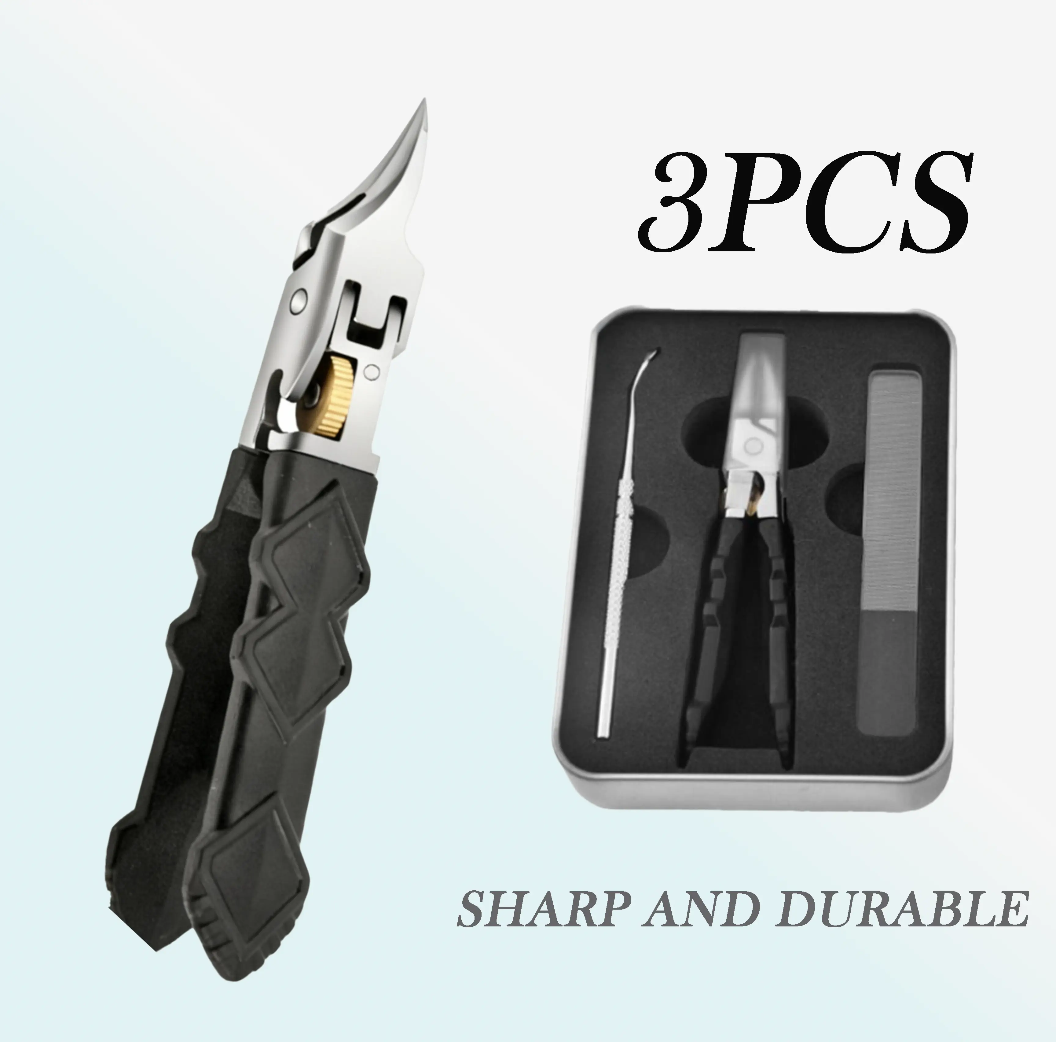 Professional Men's and Senior Nail Clipper — Features ultra-sharp beveled blades with an ergonomic anti-slip handle. A safe and durable nail grooming tool specially designed for thick and ingrown nails, perfect for at-home care.