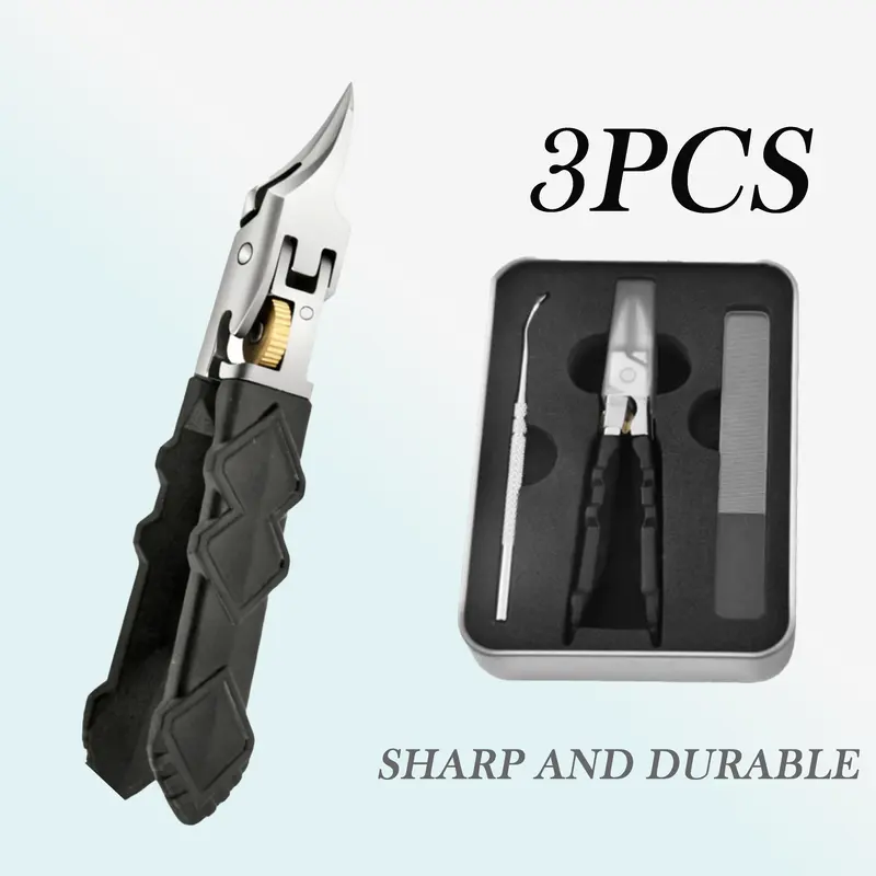 ZIVOY Cortaúñas Profesional para Hombres y Mayores — Cuchillas biseladas ultra afiladas y mango ergonómico antideslizante. Herramienta segura y duradera para uñas gruesas y encarnadas, ideal para el cuidado en casa.