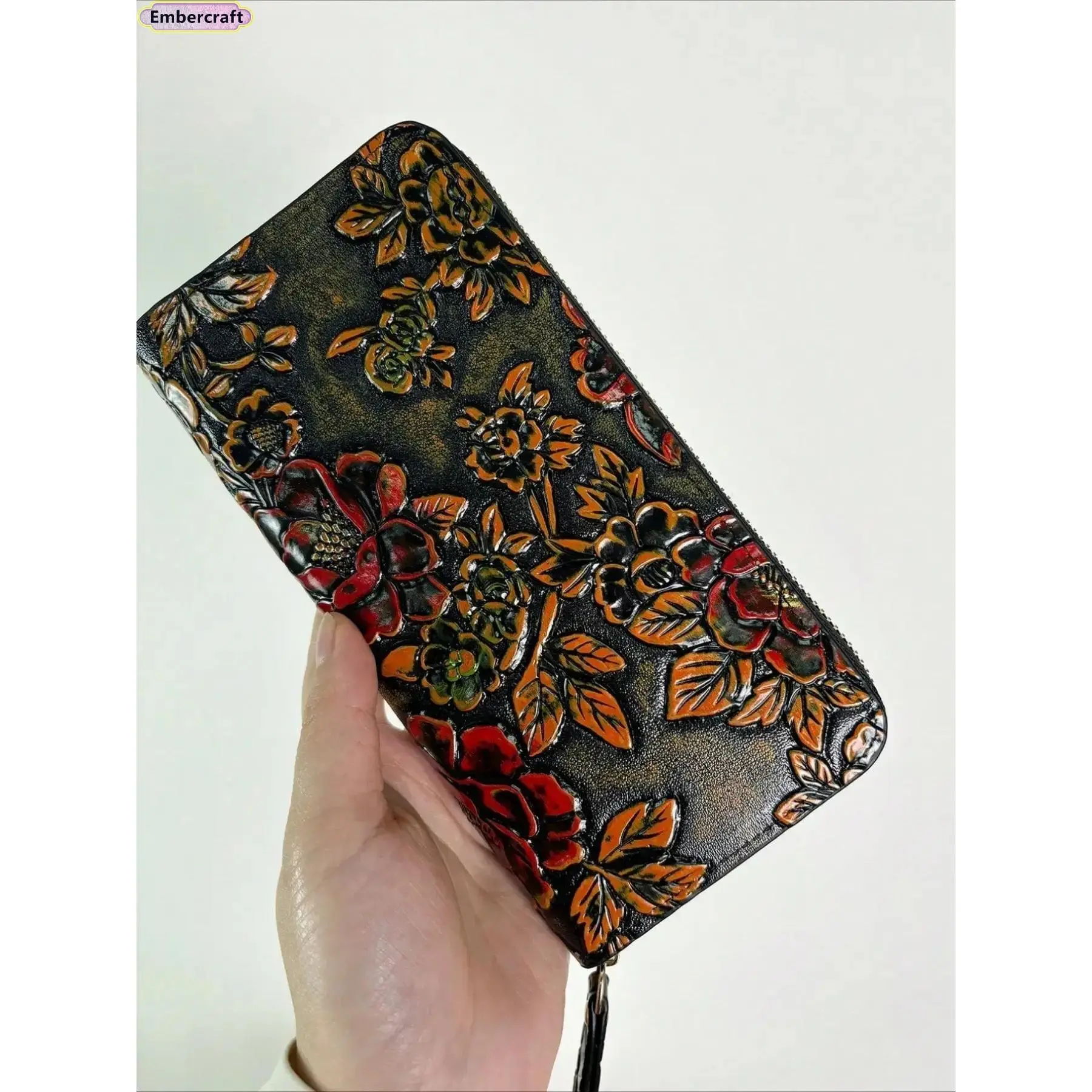 Women's Retro Nylon Wallet Purse - Floral Embossed RFID Blocking Slim Clutch with Multiple Card Slots, Coin Pouch, Everyday Use, Gift for Her, Cute Wallet Aesthetic, Coin Holder/Purse, Casual, Short Wallet