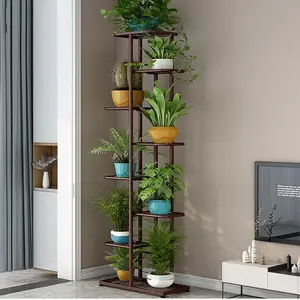 GARVEE 8-Tier Metal Plant Stand for Indoor and Outdoor Use, Multi-Pot Flower Holder Shelf with 9 Potted Slots, Corner Plant Display Rack for Garden, Balcony, Patio, Living Room