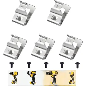 5 pcs N268241 N086039 Belt Clips for Dewalt 304 Stainless Steel Drill Tool Clips Hook Kit with Screws for Dewalt N268241 fit for 20V Power Tools DCD980 DCD985 DCD980L2 DCD985L2