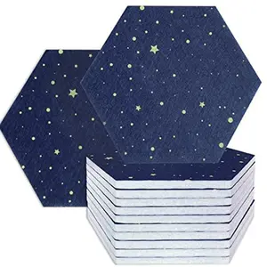 12 Pack Starry Sky Hexagon Acoustic Panels,Sound Proofing Padding,Sound Absorbing Panel for Studio Acoustic Treatment US