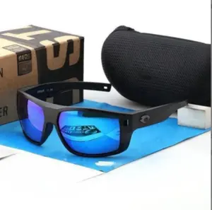 (NEW2026)...Costaego Men's Diego Matte Black Eyewear Frame with Blue Mirrored Lenses  Durable, Comfortable Fit, Perfect for Daily Wear656zz1.7.