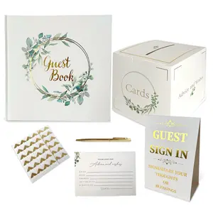 Arciia Wedding Guest Book - Polaroid Guest Book for Wedding with 48 Self-Adhesive Photo Corners & 50 Cards, Guest Book Wedding Reception, Graduation Guest Book, Wedding Guestbook, or Retirement Guest Book.