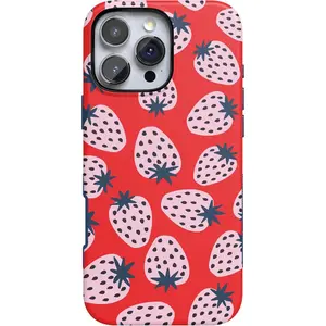 Casely iPhone 16 Pro Max Case | I'd Pick You | Red Strawberry | Bold Protective Design | Compatible with MagSafe