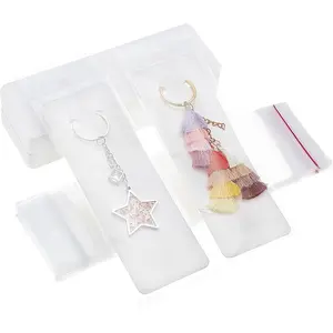 Long  Display Cards with Self-Sealing Bags, Paper Keyring Display Holder  Cards Holder