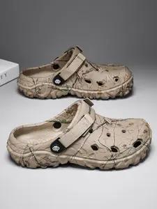 Summer Graffiti Thick Sole Holey Shoes for Men and Women, Outdoor Anti-Slip River Walking Shoes, Breathable Durable Slip-On Sandals
