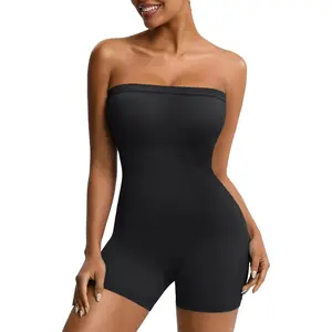 BRXL Rompers for Women Athletic Romper Workout Strapless One Piece Jumpsuit Summer Tube Jumpers
