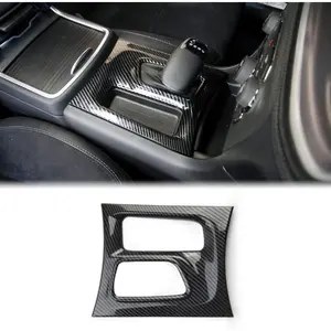 Carbon Fiber Central Control Gear Shift Panel Trim Fit for Dodge Charger 2015+ (Black)