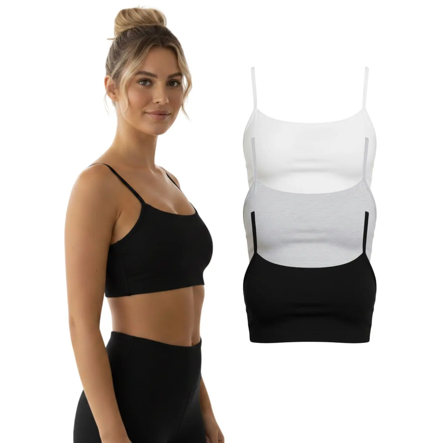 Women's Cotton Yoga Bra with Removable Pads Adjustable Straps Breathable Mesh S - XL Regular Plus Free Size High Stretch Cotton Blend Padded Sport Bra Athletic Gym Workout for Women Classic Basic Multi-Color Activewear Womenswear
