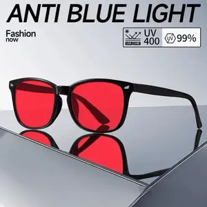 Anti Blue Light Glassed with Red Tint UV400 Protection for Screens Eye Strain Reduction