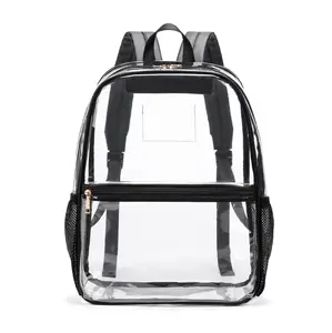 Mesh Pocket Clear Backpack