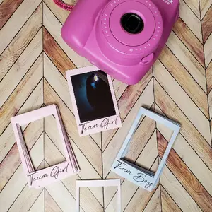 Gender Reveal Polaroid Stickers/ Polaroid Film Stickers/ Polaroid Film Border/ Gender Reveal Favor/ Mini Polaroid Sticker/ Film Sticker
