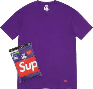 Supreme Hanes Tagless Tees (2 Pack) Purple
