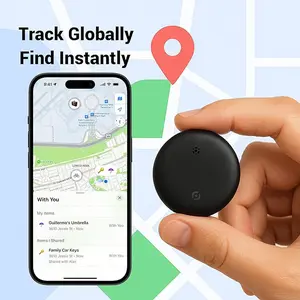 Bluetooth Tracker For Android, Google Certified Key Finder/Luggage Tracker/Item Locator Compatible With Google Find My Device App, Smart Tracking Tag For Keys, Suitcase, Backpack, Wallet(Black+White)