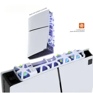 New PS5 Slim Cooling Fan TP5-3538 Rear Mount Blu-ray RGB Fan High Speed 3-Gear Wind Speed External Heat Dissipation Gaming Console Accessory