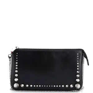 Pre-owned christian louboutin Leather Shoulder Bags Loubila Chain Clutch Spiked by Rebag