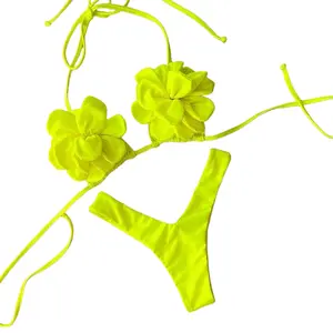 Sexy Floral Micro Bikini 2025 Women Swimsuit Female Swimwear Thong Bikinis Set Brazilian Beach Wear Bathing Suit Biquini