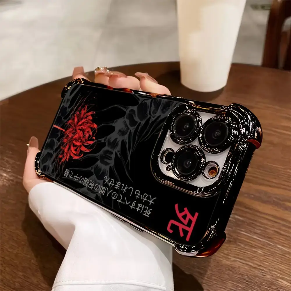 Tokyo Anime Ghoul Art Smartphone Case - Shockproof TPU Soft Cover with Transparent Look for iPhone 16,16 Plus,15,14,13,12,11 Pro Max,X,XR,XS Max,8,7 Plus Mobile Phone Accessory