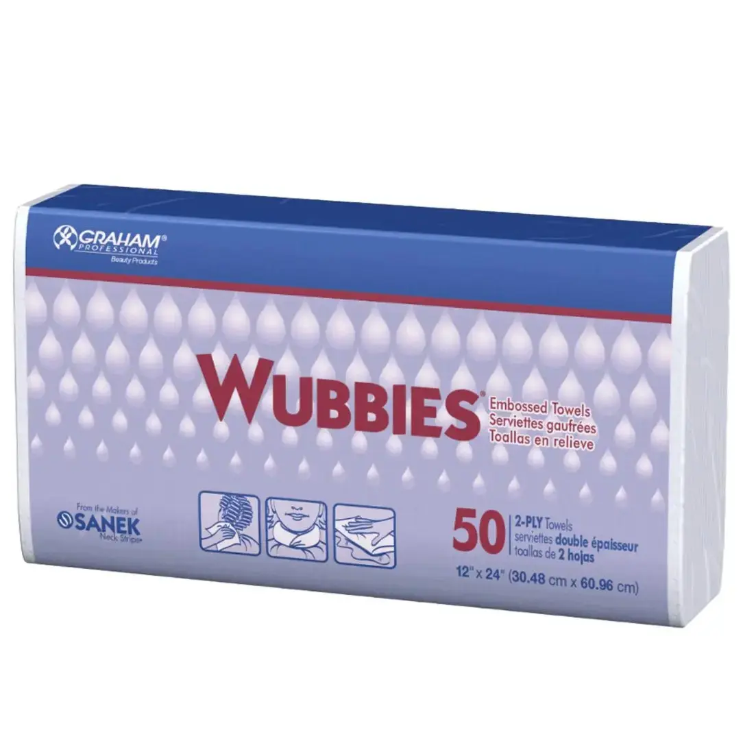 Wubbies Towels 50 Pk – Embossed, Eco-Friendly, 12×24 in