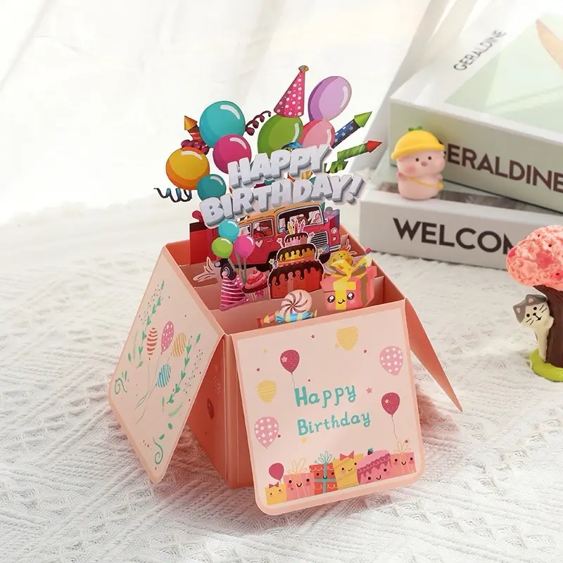 3D Pop-Up Birthday Card, Paper Art Greeting Card, Unique Birthday Gift for Friends & Family