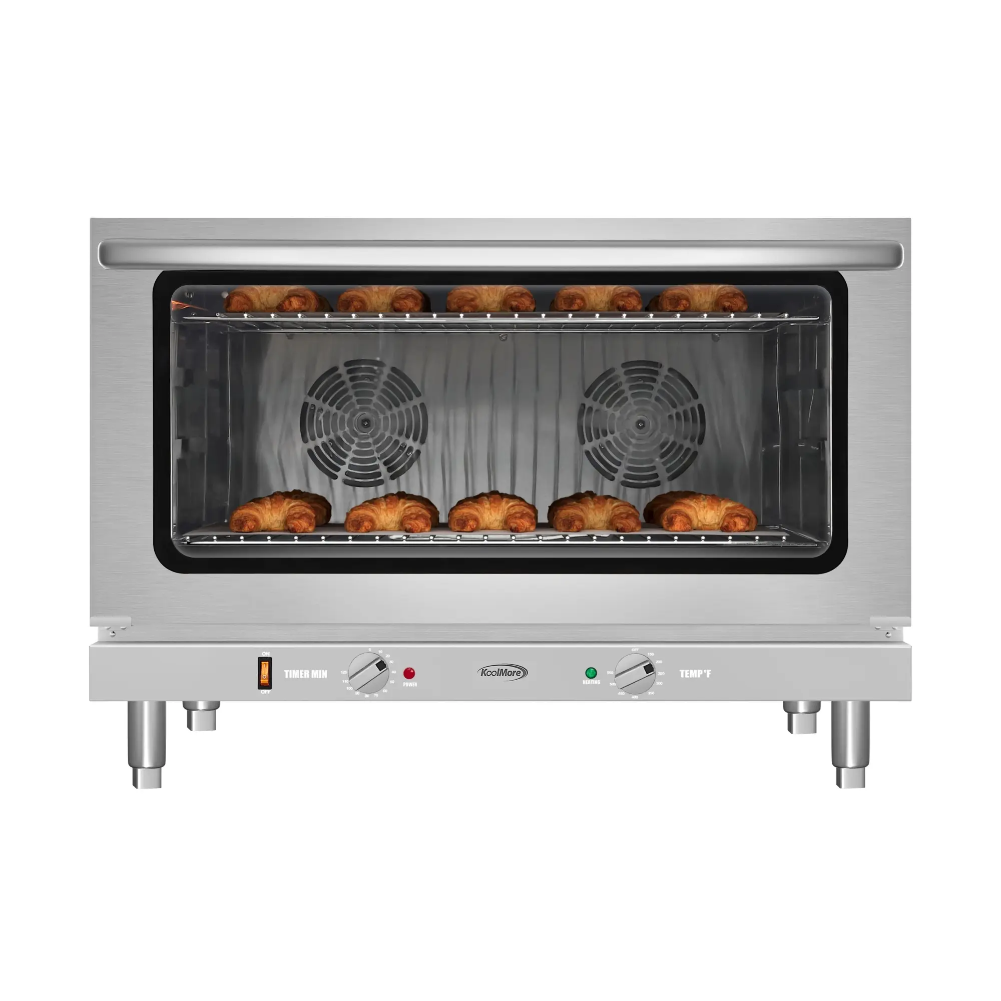 Countertop Convection Oven, Holds Full Size Pans, 4 Racks and 3500W of Power, 240V in Stainless-Steel (KM-CTCO-44)