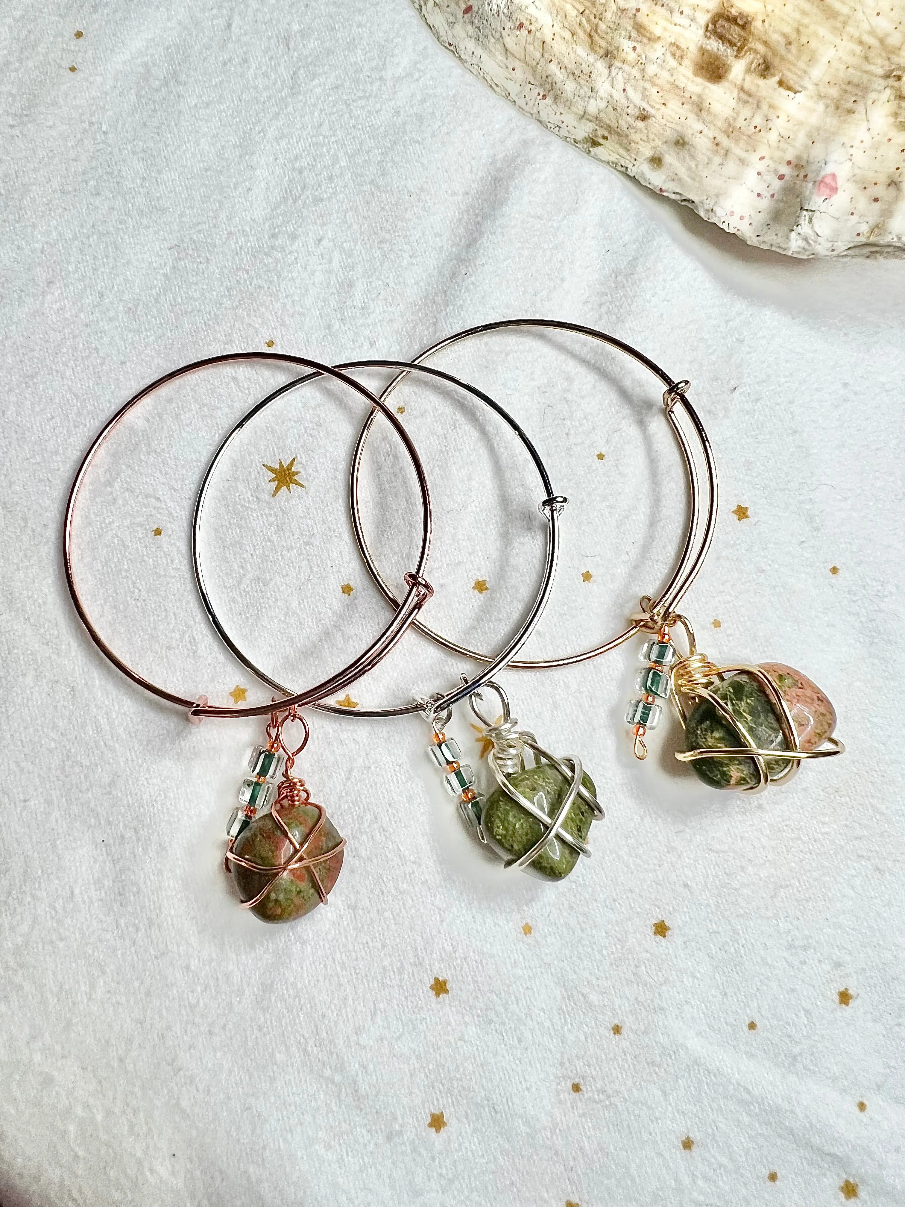 Gemstone - Crystal Bangle Bracelet