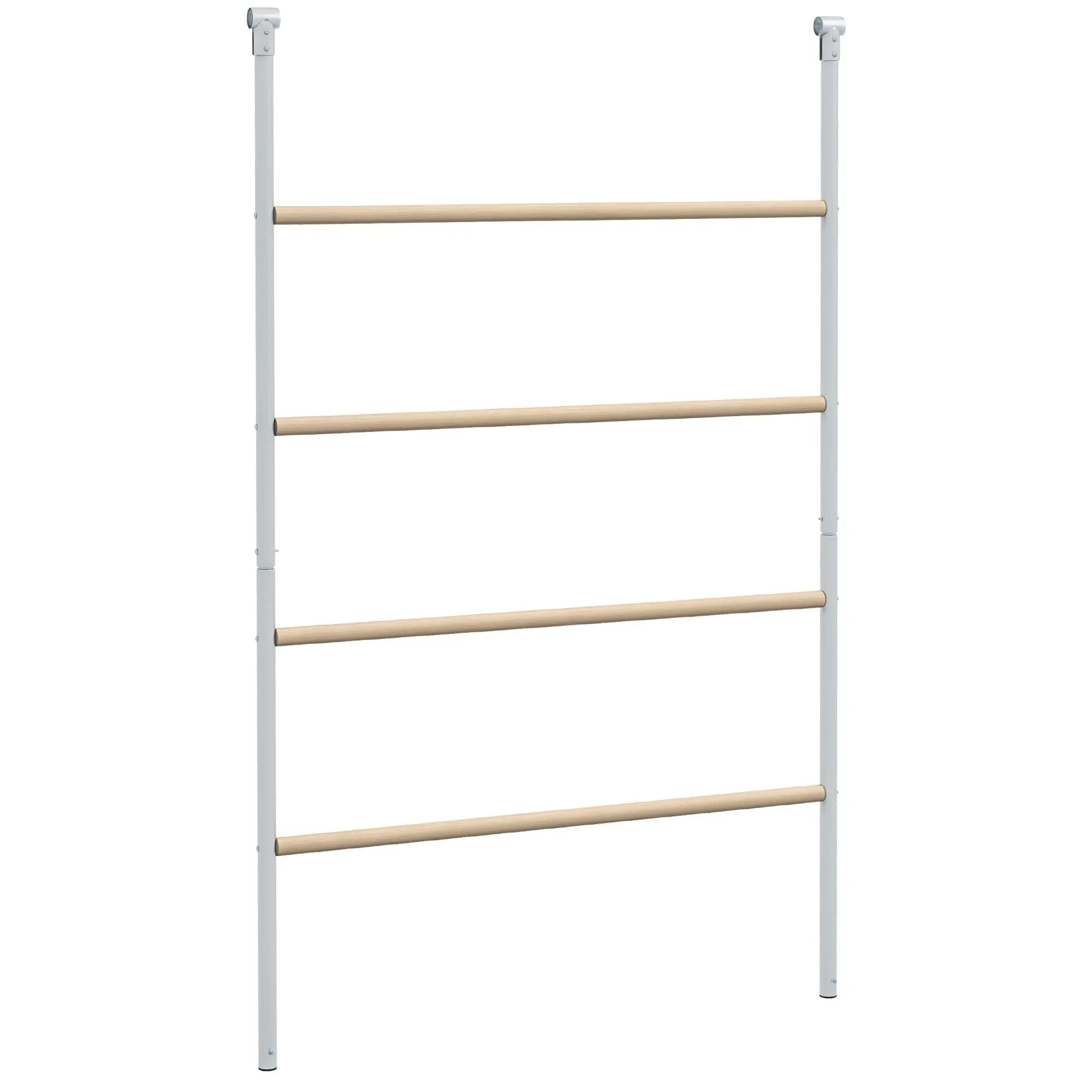 PawHut Chicken Perch for Coop, Wooden and Galvanized Steel Jungle Gym Roosting Bar Ladder for Backyard Poultry, 55" x 33.75"