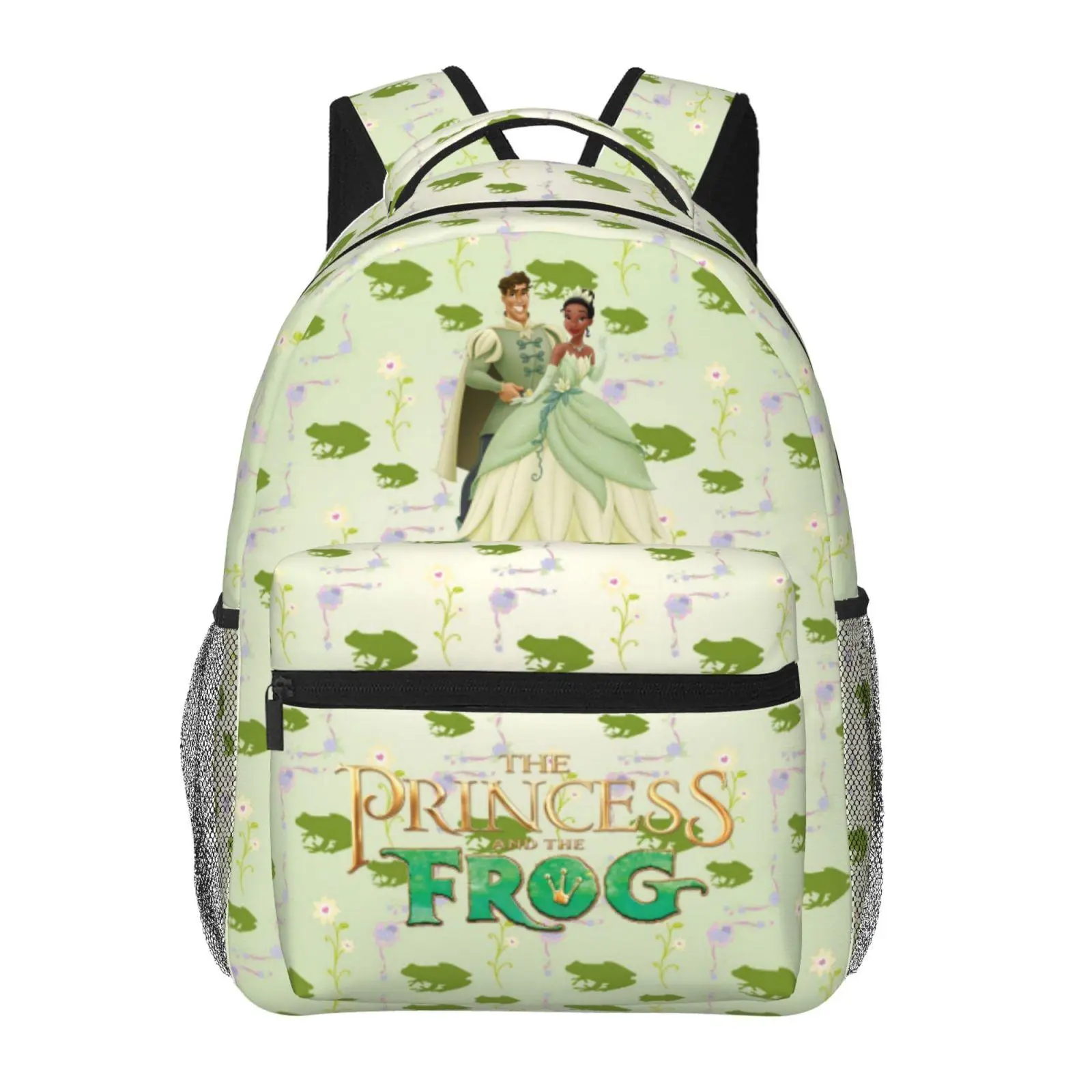 Princess and the frog Cartoon Print Kids School Bag Princess tiana  Daypack Princess and the frog decorations Lightweight Travel Backpack Daily Study & Picnic