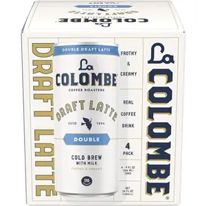 La Colombe Draft Latte, Cold-Pressed Espresso and Frothed Milk, Made With Real Ingredients, Grab And Go Coffee, Double Shot, 9 Fl Oz (Pack of 4)