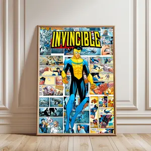 Invincible Unframe Poster, Dark Superhero Animated Series Wall Art, Mark Grayson Art Print, Emotional Comic Print, Comic Book Fan Gift, Game Room Decor, Anime Gift,  Vertical Poster