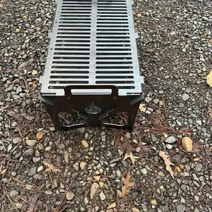 Collapsible and Portable BBQ Grill - 10 Gauge American Steel, snap apart  Design for Compact Storage, Made in USA, Lifetime Warranty