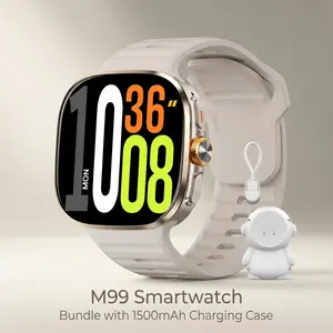 M99 Android Smartwatch 4G Nano SIM, 4GB RAM 64GB ROM, 2.16'' AMOLED Display, GPS NFC, Rotating Camera, Digital Wristwatch