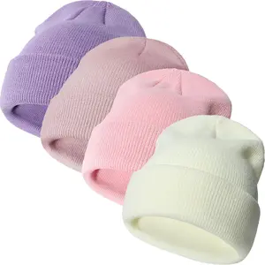 4 Packs   Winter Hats  Boys Girls Beanie Soft Knitted Hat Set