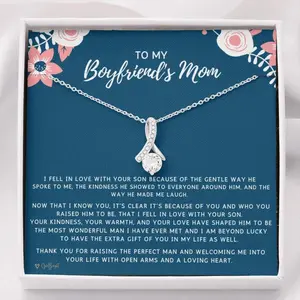 Generic Globright to My Boyfriend's Mom Gifts Necklace, Gift for Boyfriend's Mom Mother's Day, Boyfriends Mom Birthday Gift 1054b Standard Box