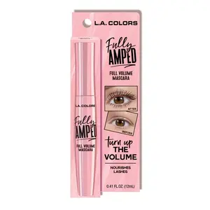 L.A. COLORS Fully Amped Full Volume Mascara Tapered Brush Lifts & Curls Lashes 12 ml Black Nourishing Cream Formula