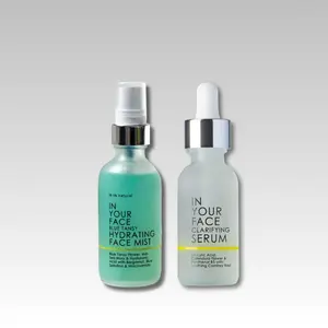 TERESA'S DUO - SKINCARE SET: BLUE TANSY HYDRATING FACE MIST & CLARIFYING SERUM for Radiant Skin Hydration and Clarity