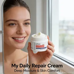 [buy one get one free]aobenz Snail Mucin Moisturizer Face Cream, Pro-Repair Daily Moisturizing Cream with 68% Snail Mucin & Niacinamide for Soft, Hydrated and Smooth-Looking Skin