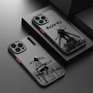 C-Chainsaw ManS Denji MAKIMA For iPhone 17 17Air  16 15 14 13 12 11 Pro Max Plus Frosted Translucent Phone Case Funda