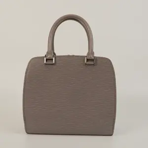 Pre-owned Louis Vuitton Bowling Bag Water Ripple Pattern Light Gray Classic Design Handbag