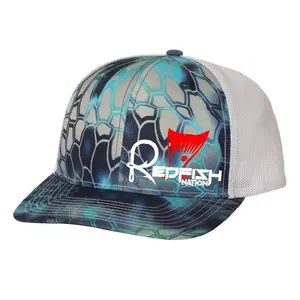 Redfish Nation Logo Cap - Kryptek Light Blue/White