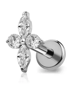 Astm F136 Titanium Lip Stud, 16g/18g Flatback Stud for Tragus/helix-Conch, 6-8mm Screw-On Cartilage Earring Piercing Jewelry
