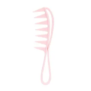LRV Hair Classic Wide Tooth Hair Comb Fashionable Long Handle Hairdressing Comb for Women Curly Hair