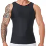 Men's Solid Color Plain Compression Shaper Top, Waist Trainer Vest, Waistline Shaper, High-Stretch Tummy-Control Tank Top for Men, Compression Tops, Waist Trainers Vest