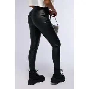 AMMO x AKIRA BIG BOOTY HIGH WAIST PLEATHER PANT WITH 4 WAY STRETCH