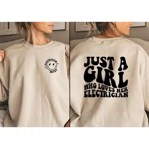 Just a Girl Who Loves Her Electrician, Electrician Wife Gift, Gift for Electrician Lover, Blue Collar Wife Gift