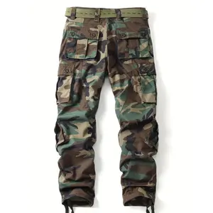 Men's camouflage work pants - military style blended cotton (multi pocket zipper, non elastic, machine washable, all season outdoor/casual) women's clothing