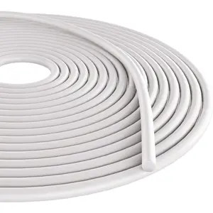 Backer Rod, 1/4" Diameter x 32.8' Length White EPDM Rubber Caulk Saver for Gaps and Weather Stripping Door Seal, Concrete Expansion Joint Filler